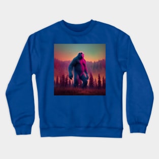 Dope Sasquatch in Nature Crewneck Sweatshirt